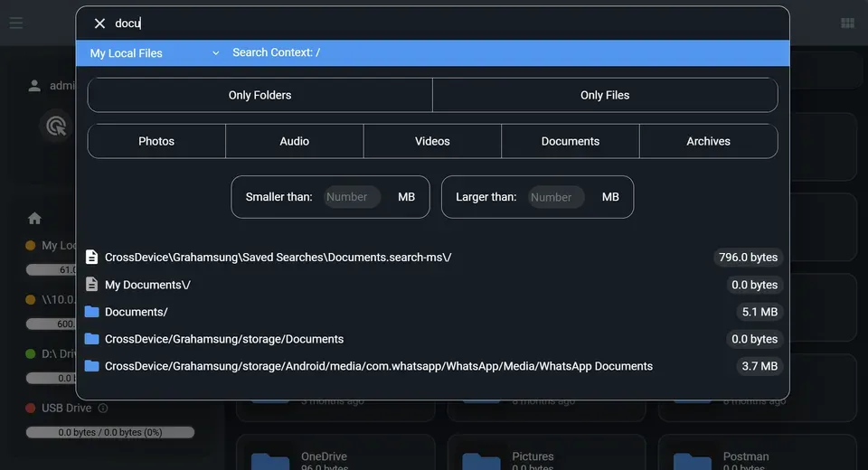 FileBrowser Quantum 介面