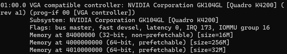 查詢 GPU PCIe 位址
