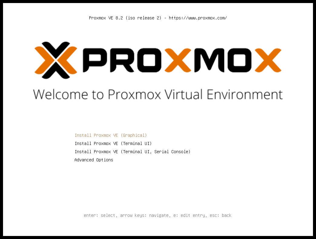 Proxmox VE 開機選單